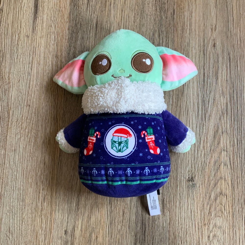 Star Wars The Mandalorian Grogu Plush Baby Yoda Holiday Christmas Sweater 8 inch